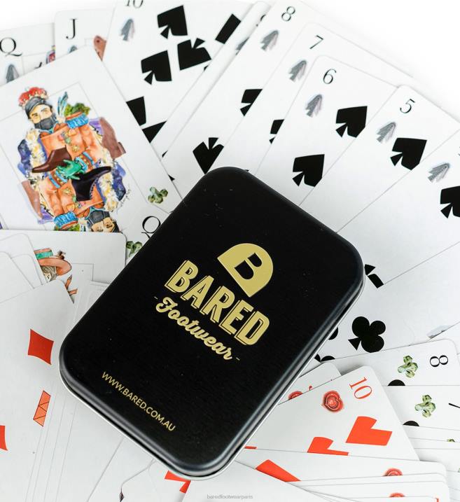 Bared Footwear unisexe cartes à jouer nues noir blanc BBNT349