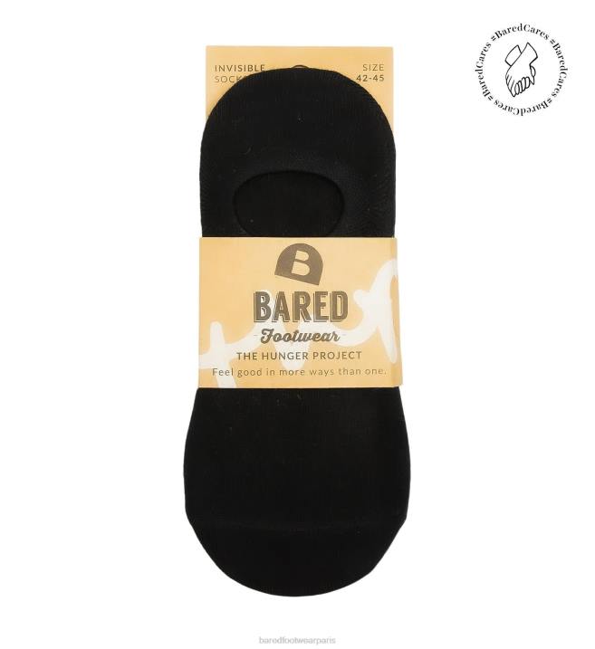 Bared Footwear unisexe chaussette invisible 2 - pack chaussettes invisibles 2 - pack noir BBNT354