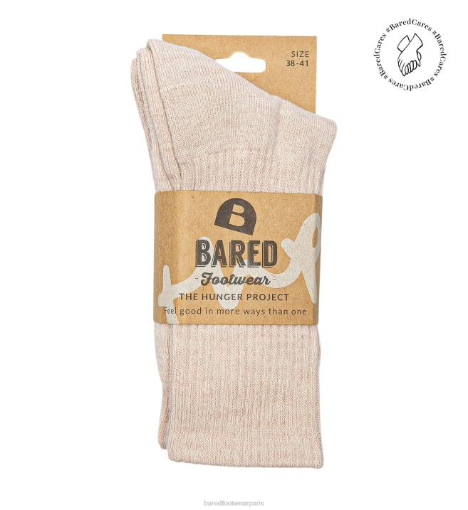 Bared Footwear unisexe chaussettes mi-mollet 2 - pack chaussettes marle rose BBNT330