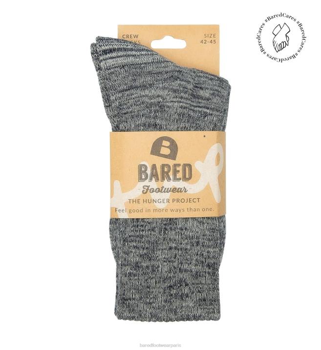 Bared Footwear unisexe chaussettes mi-mollet 2 - pack lot de 2 paires de chaussettes anthracite marle BBNT352