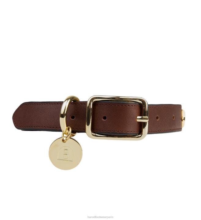 Bared Footwear unisexe Collier de chien cuir marron BBNT358