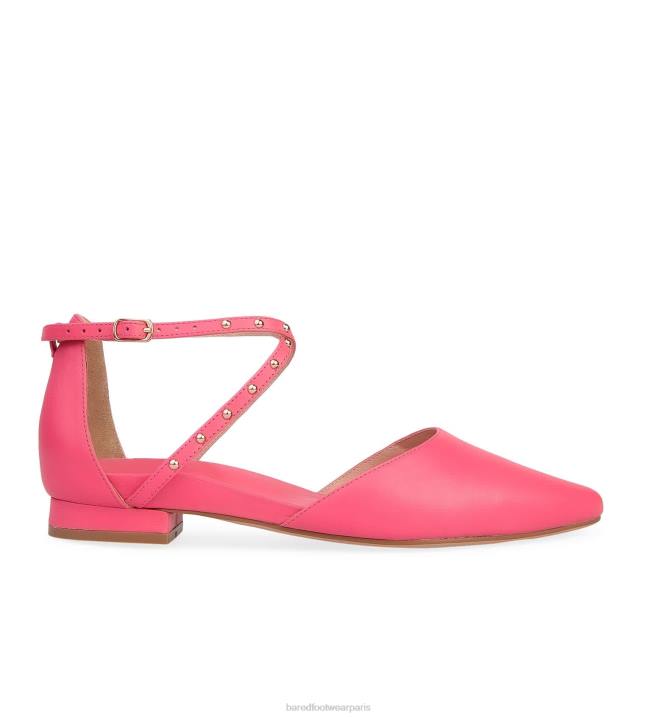Bared Footwear femmes quiscale ballerines en cuir rose bonbon BBNT138