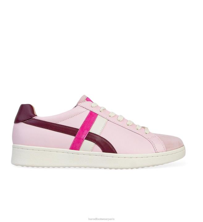 Bared Footwear femmes série baskets en cuir rose et mûre de Boysen BBNT306