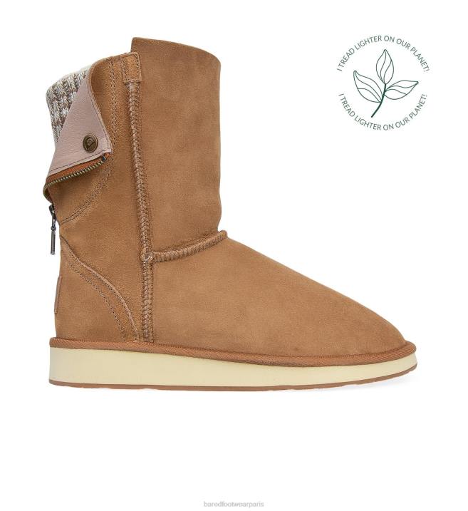 Bared Footwear femmes botte maison tricotée 2 chaussons marrons BBNT297