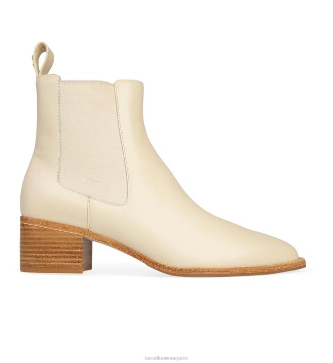 Bared Footwear femmes canari bottes à talons en cuir de lait d'avoine BBNT101