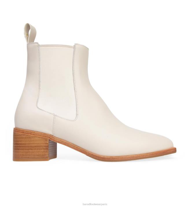 Bared Footwear femmes canari bottines plates en cuir écru BBNT235