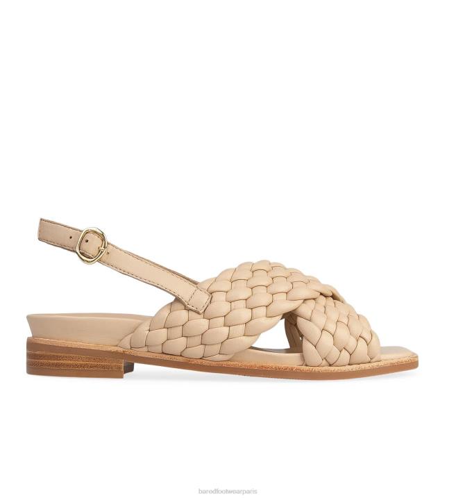 Bared Footwear femmes caoutchouc sandale en cuir sable BBNT243