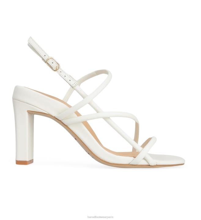 Bared Footwear femmes barge talons hauts en cuir de porcelaine BBNT108