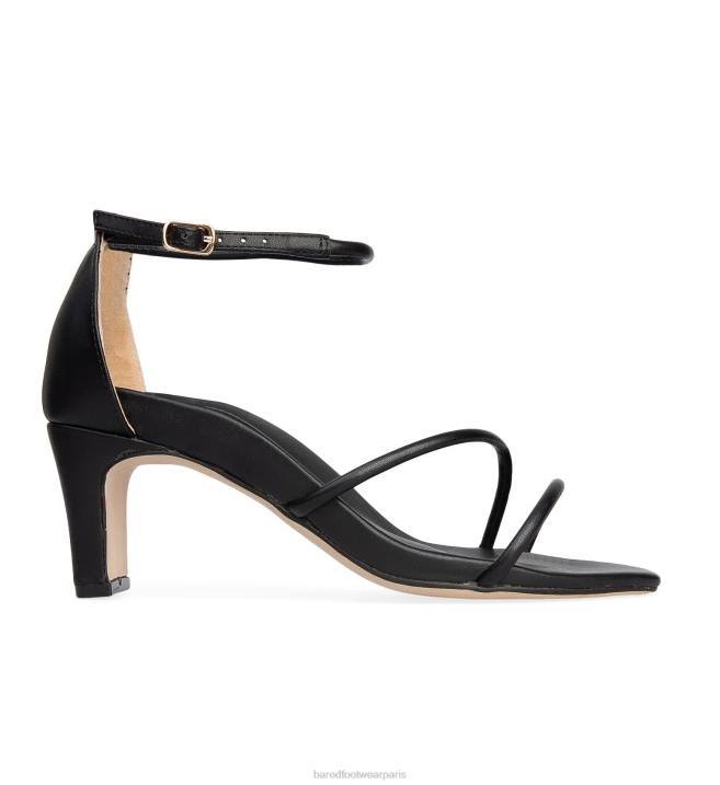 Bared Footwear femmes chardonneret talons bas en cuir noir BBNT254