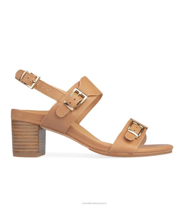 Bared Footwear femmes huppe 2 talons bas en cuir biscotti BBNT237