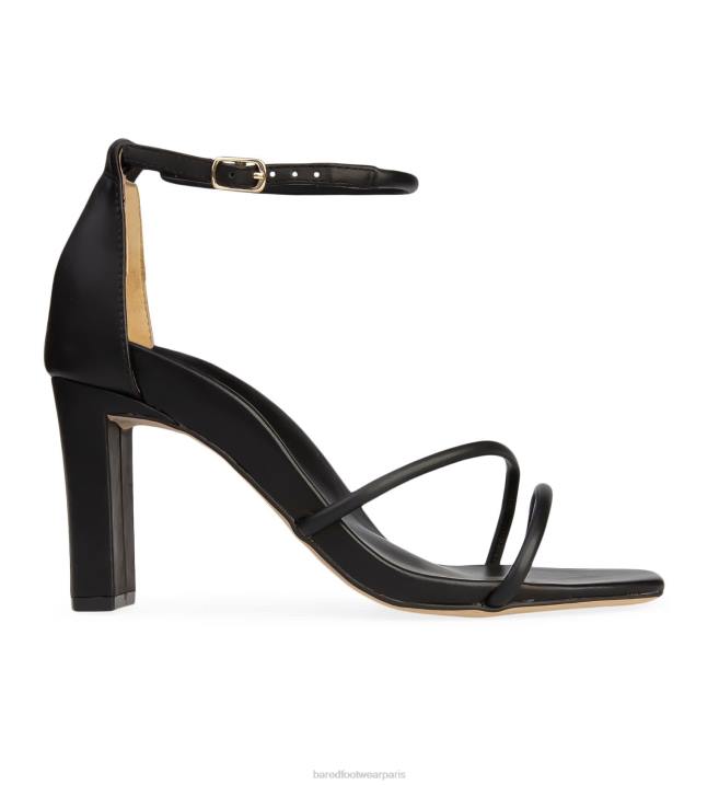 Bared Footwear femmes rapide talons hauts en cuir noir BBNT215