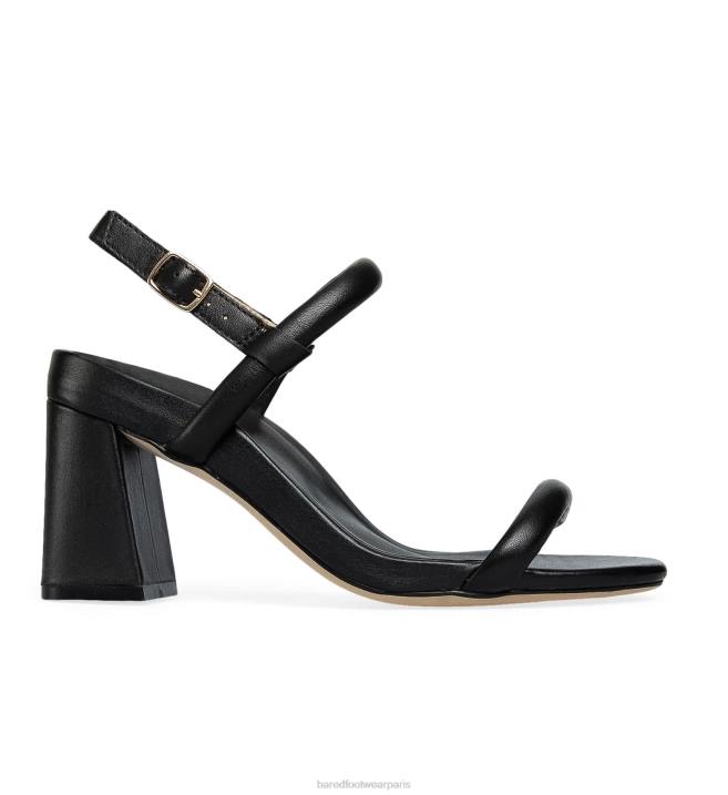 Bared Footwear femmes todies 2 talons hauts en cuir noir BBNT234