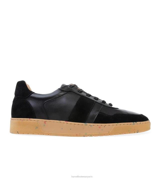 Bared Footwear Hommes césium baskets en cuir noir BBNT21