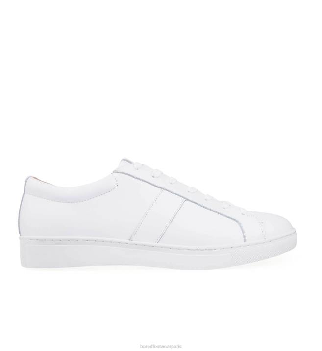 Bared Footwear Hommes mener baskets en cuir blanc BBNT25