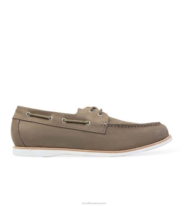 Bared Footwear Hommes polonium chaussures bateau en nubuck anthracite BBNT41