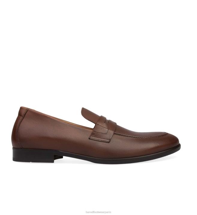 Bared Footwear Hommes électrum mocassins en cuir chocolat BBNT58