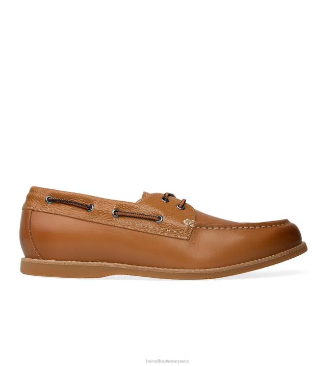 Bared Footwear Hommes polonium chaussures bateau en cuir beige BBNT40