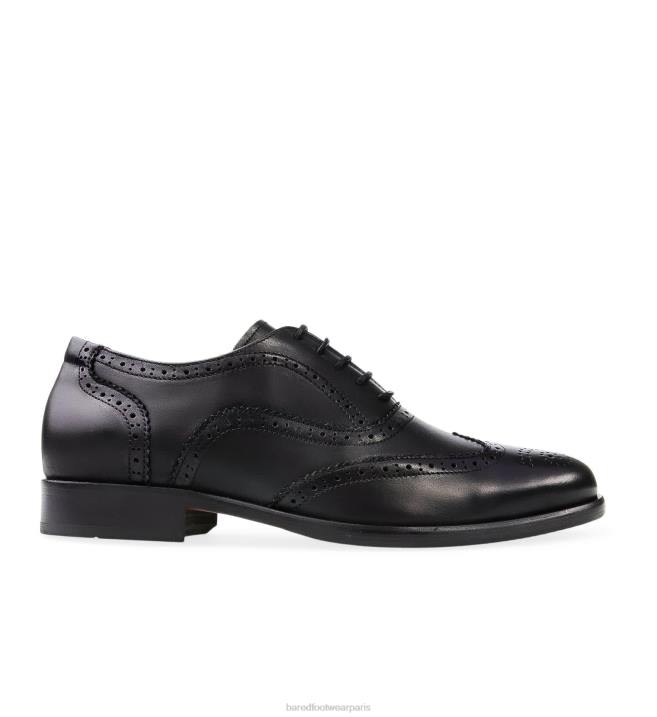 Bared Footwear Hommes baryum chaussures à lacets en cuir noir BBNT17